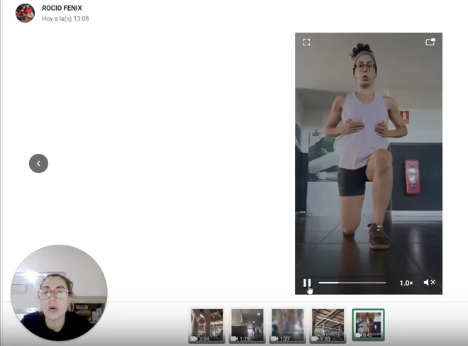 Video-análisis de un ejercicio por videollamada